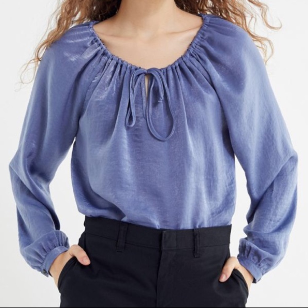 Urban Renewal Remnants Silky Bell-Sleeve Blouse